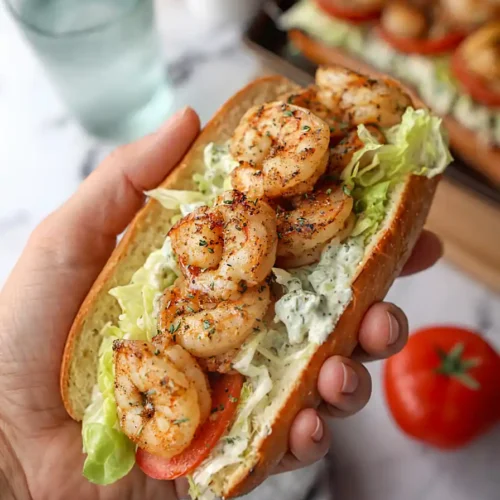 grilled shrimp po' boy