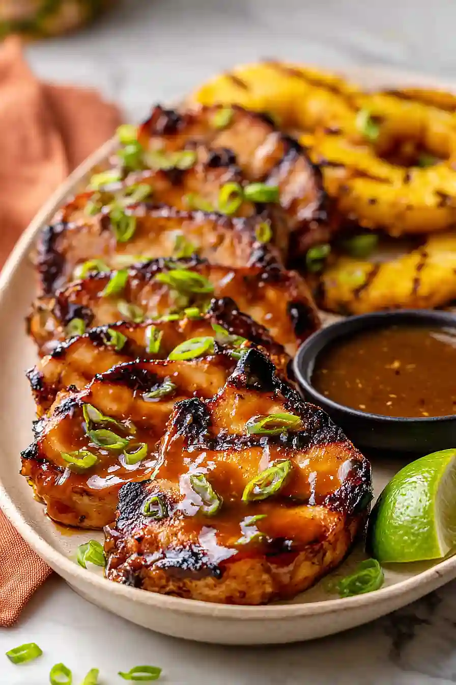 grilled hawaiian pork chops