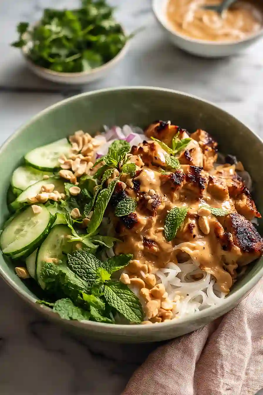 Thai Peanut Chicken Bowls