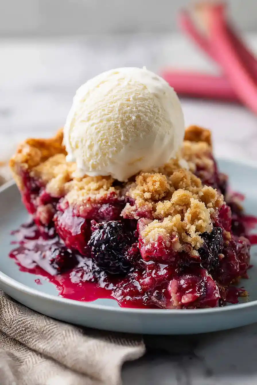 blackberry rhubarb pie