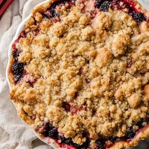 blackberry rhubarb pie