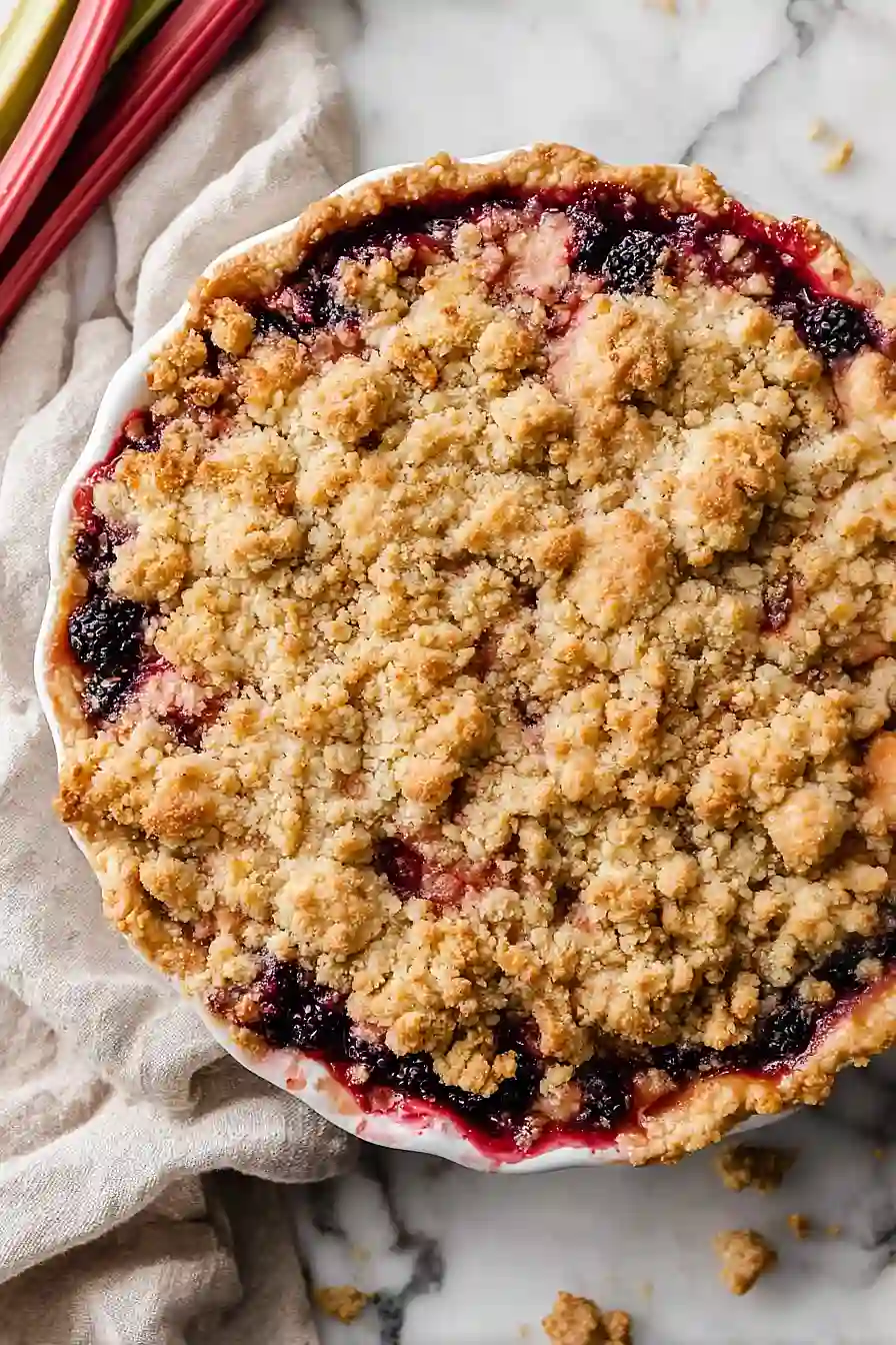blackberry rhubarb pie