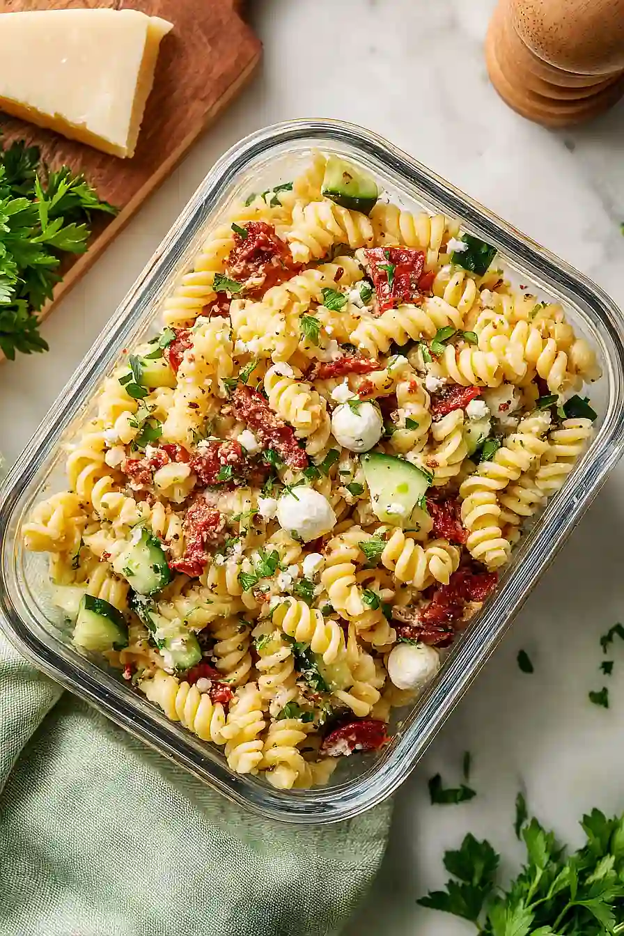 meal prep pasta salad