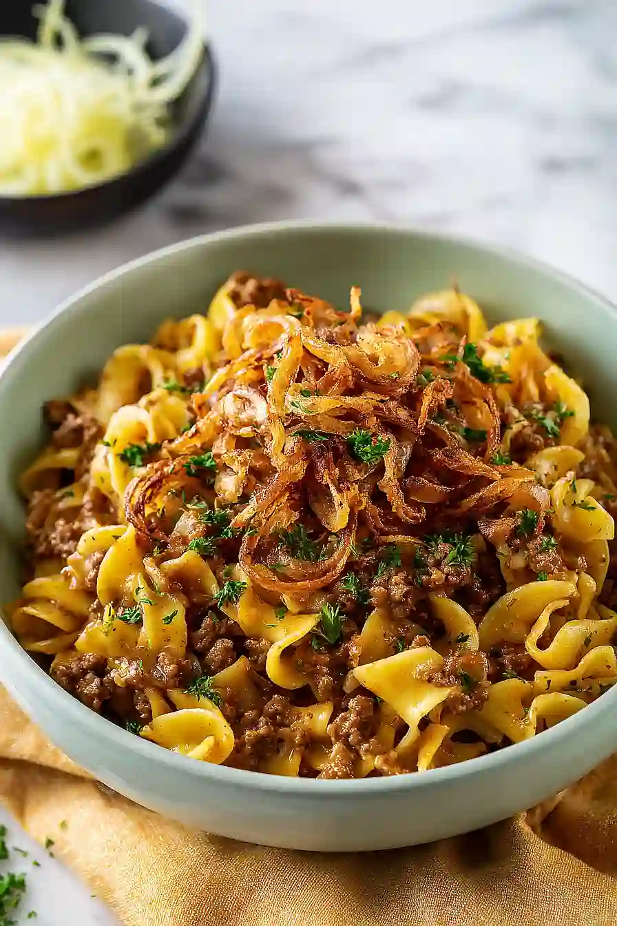 french onion hamburger casserole
