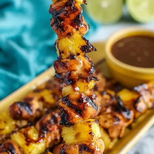 grilled pineapple chicken skewers