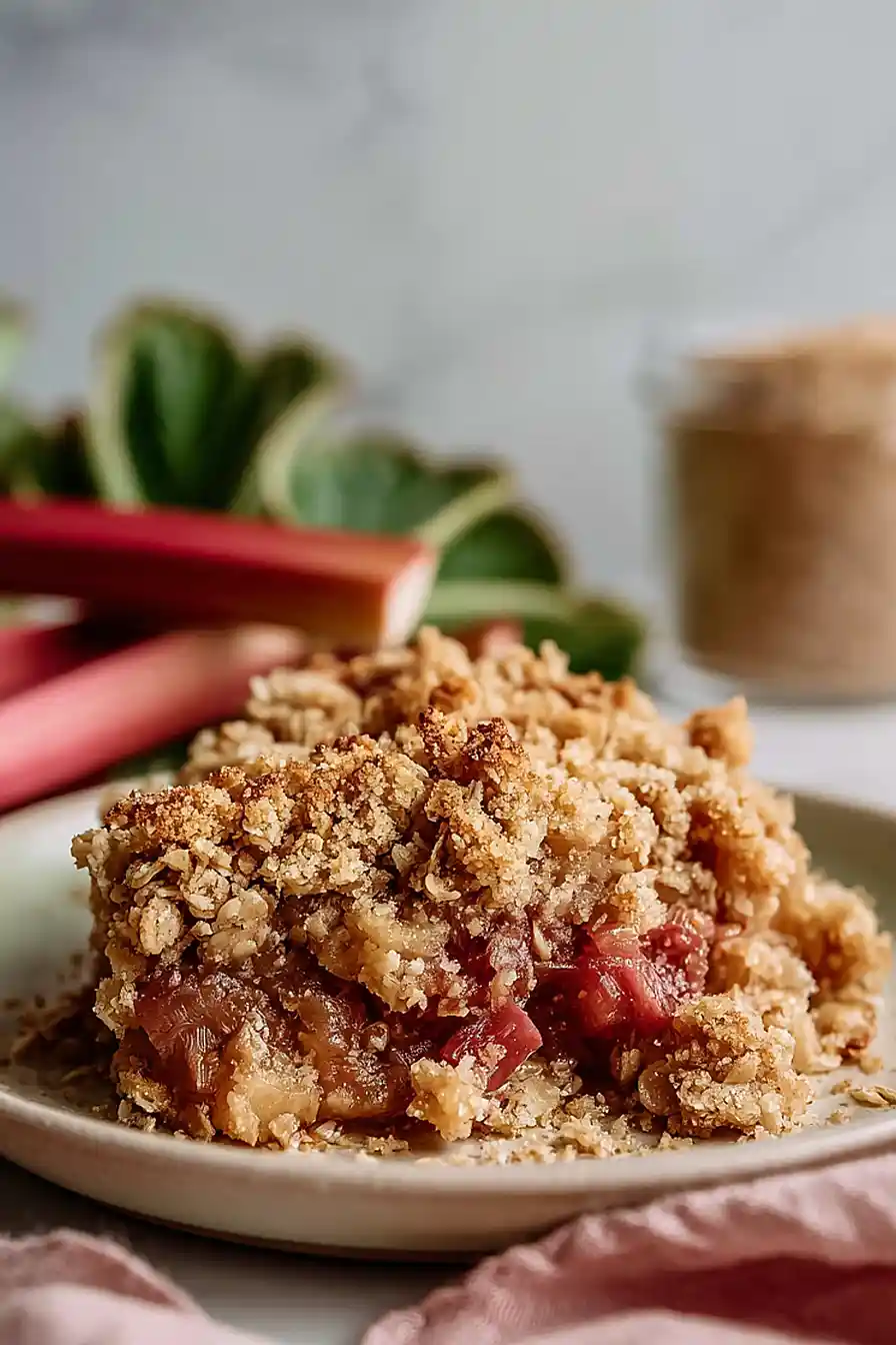 old fashioned rhubarb crisp