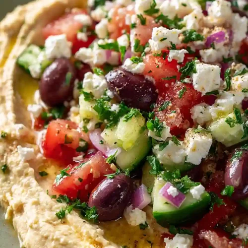 greek salad hummus dip