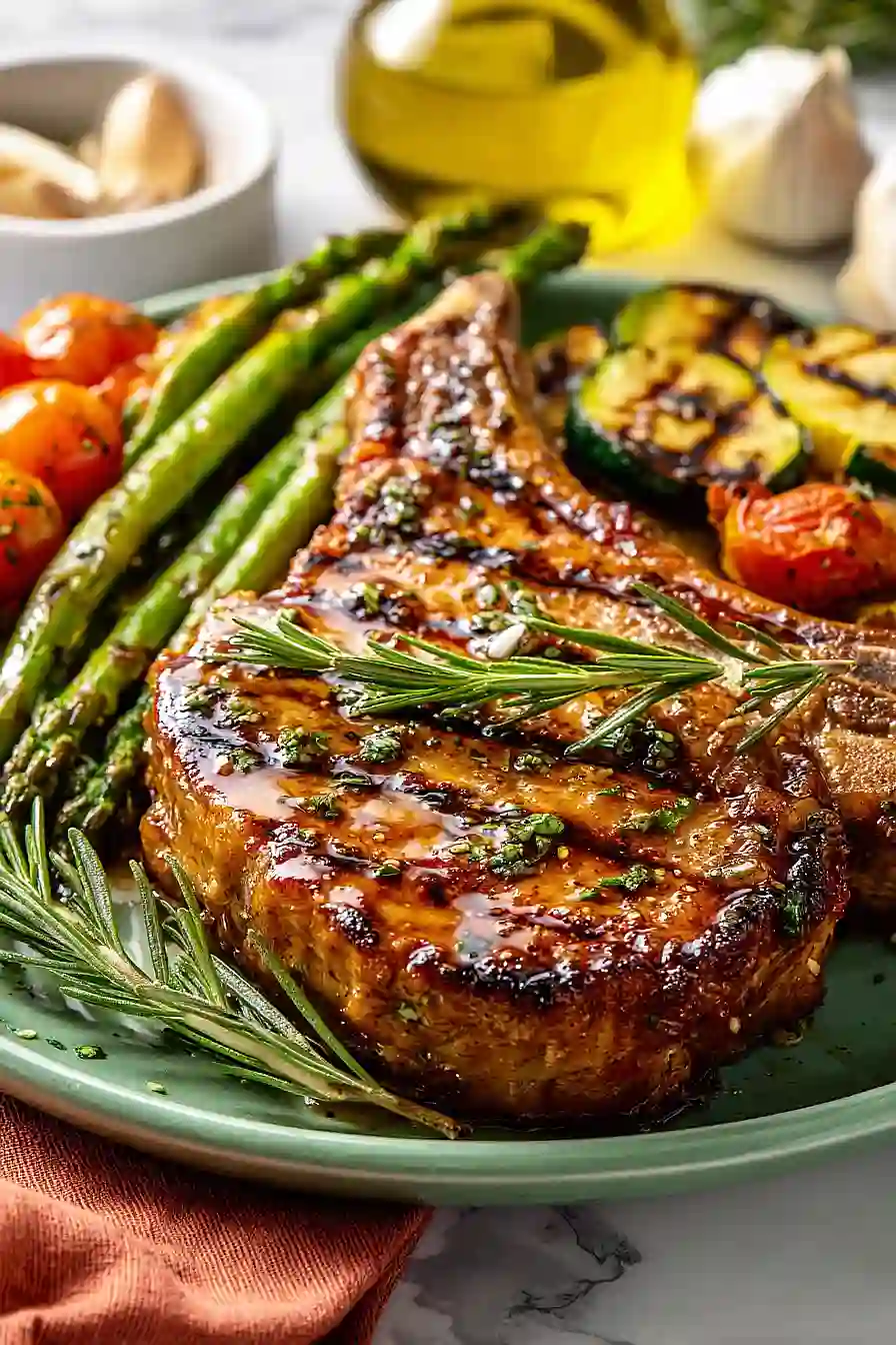 herb grilled pork chops