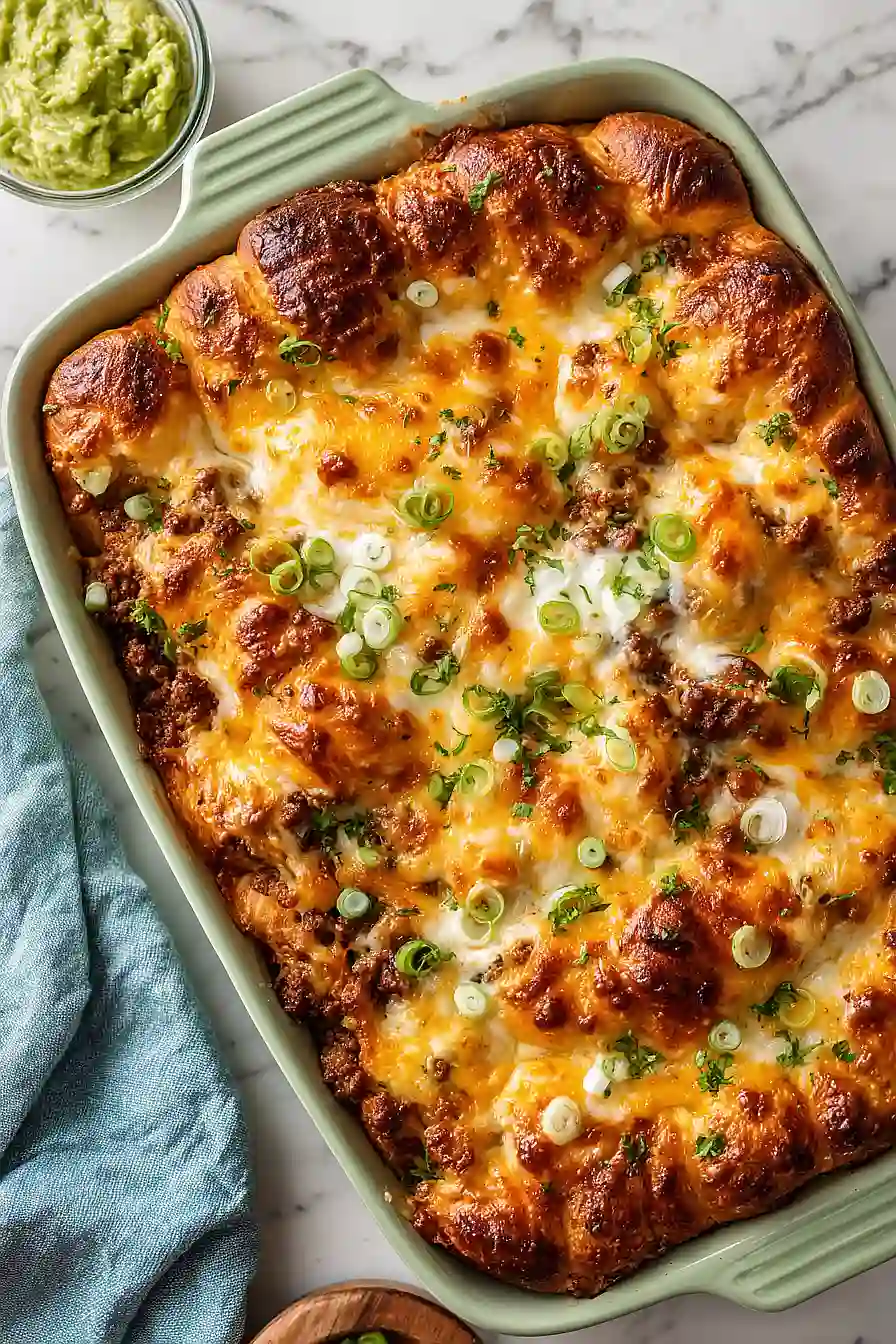 hamburger and crescent roll casserole