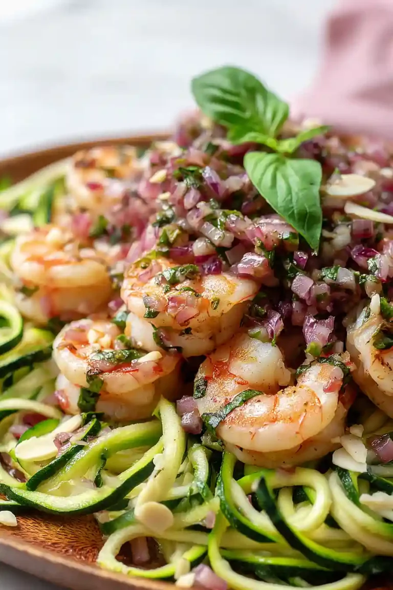 grilled shrimp with zoodles