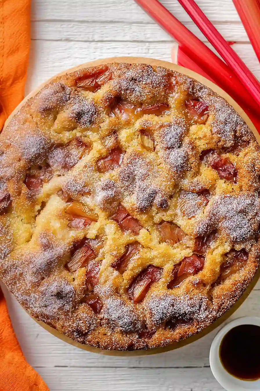 rhubarb and vanilla cake