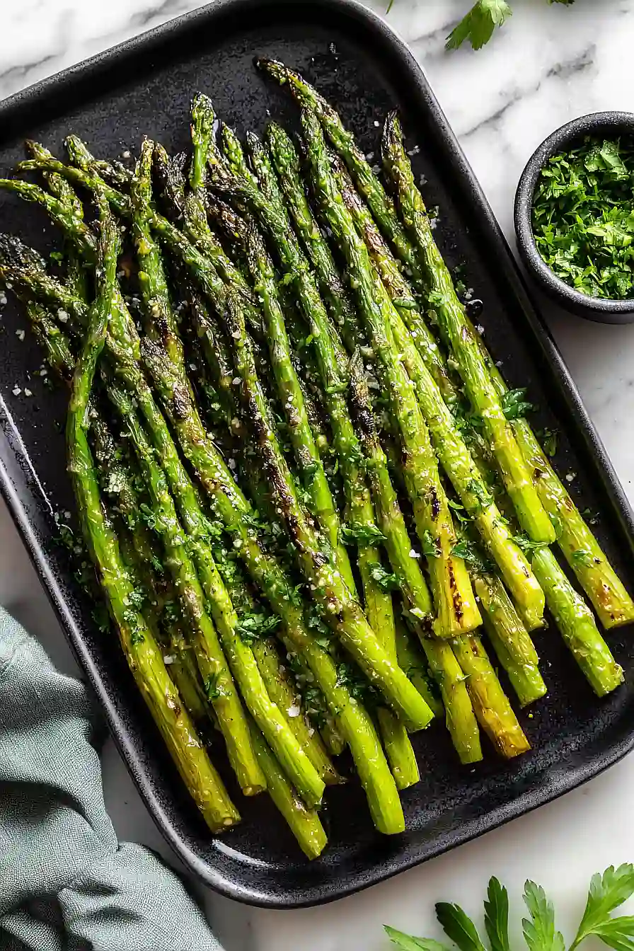 grilled lemon garlic asparagus