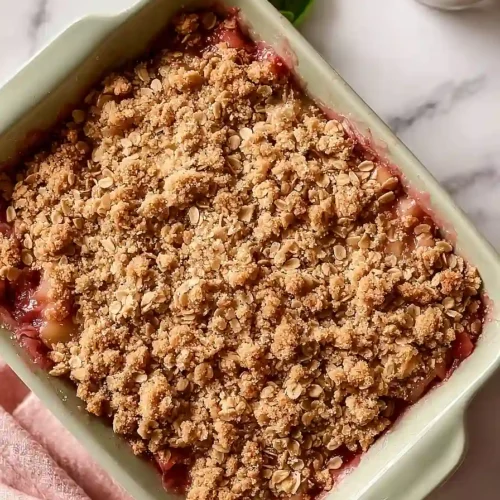 old fashioned rhubarb crisp