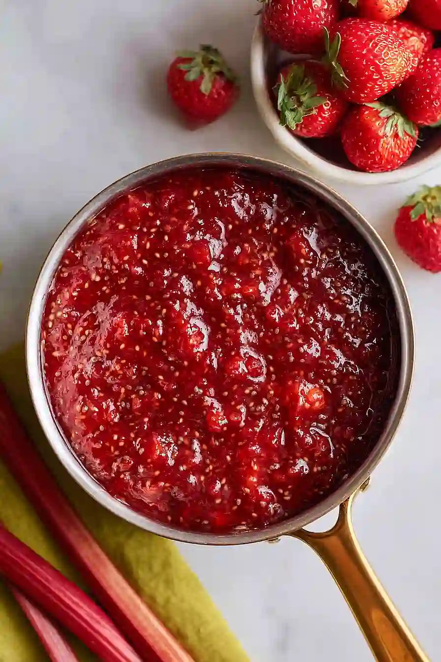 rhubarb chia jam