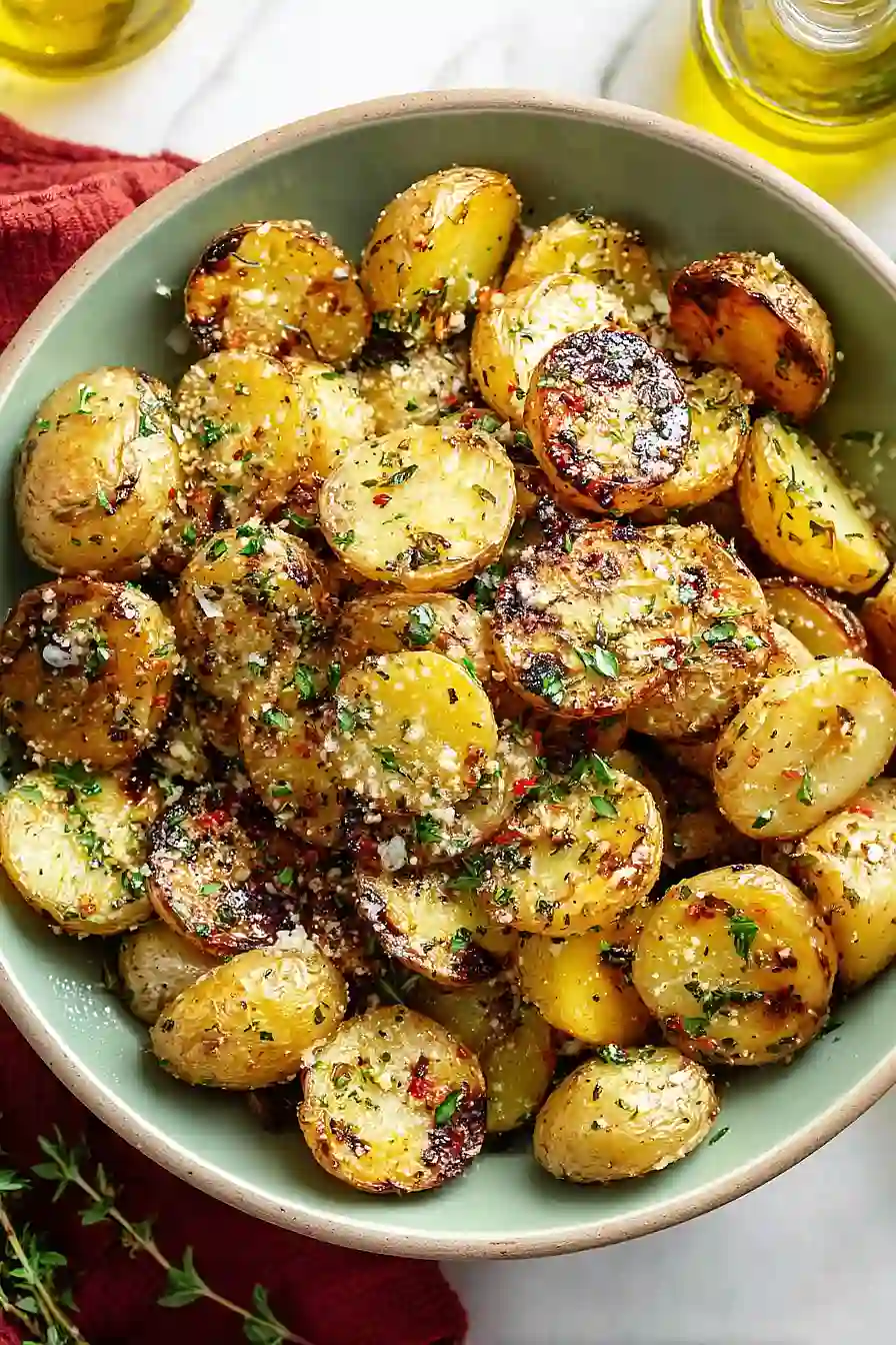 grilled garlic herb potatoes