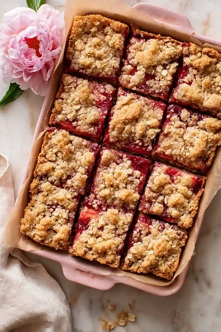 strawberry rhubarb bars