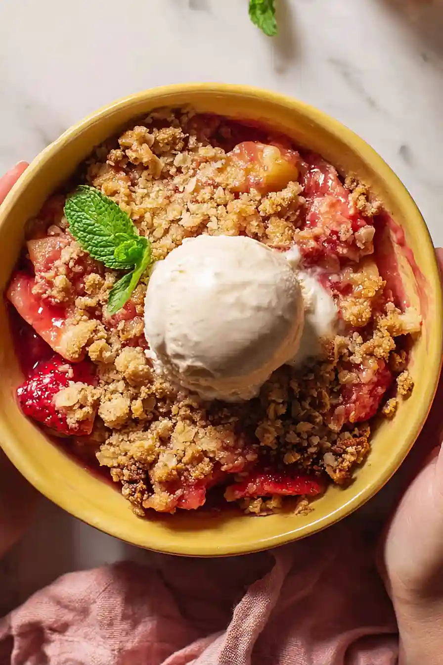 paleo rhubarb crisp