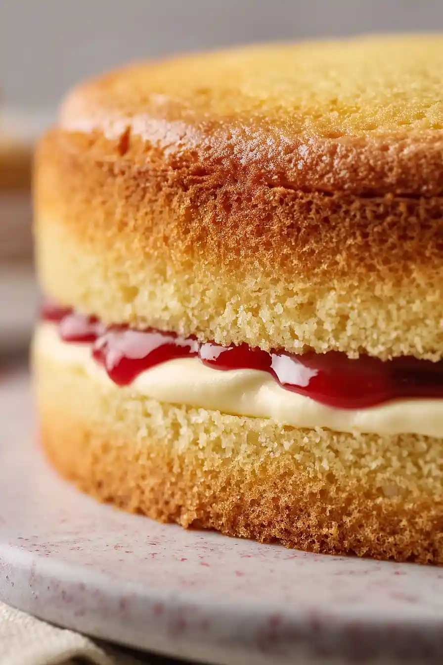 rhubarb and custard layer cake
