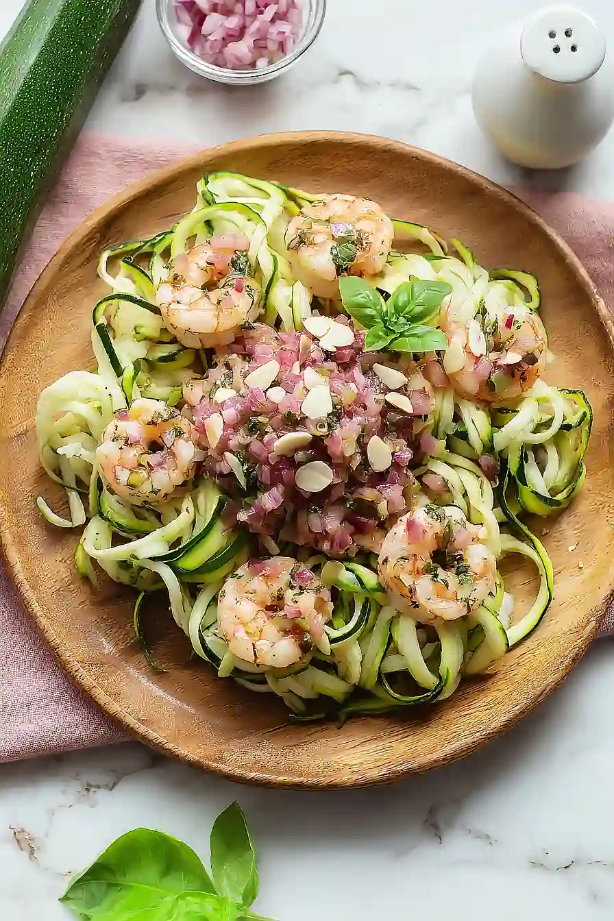 grilled shrimp with zoodles