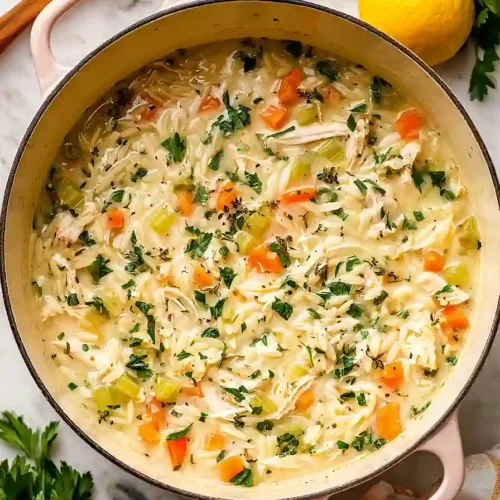 lemon chicken orzo soup
