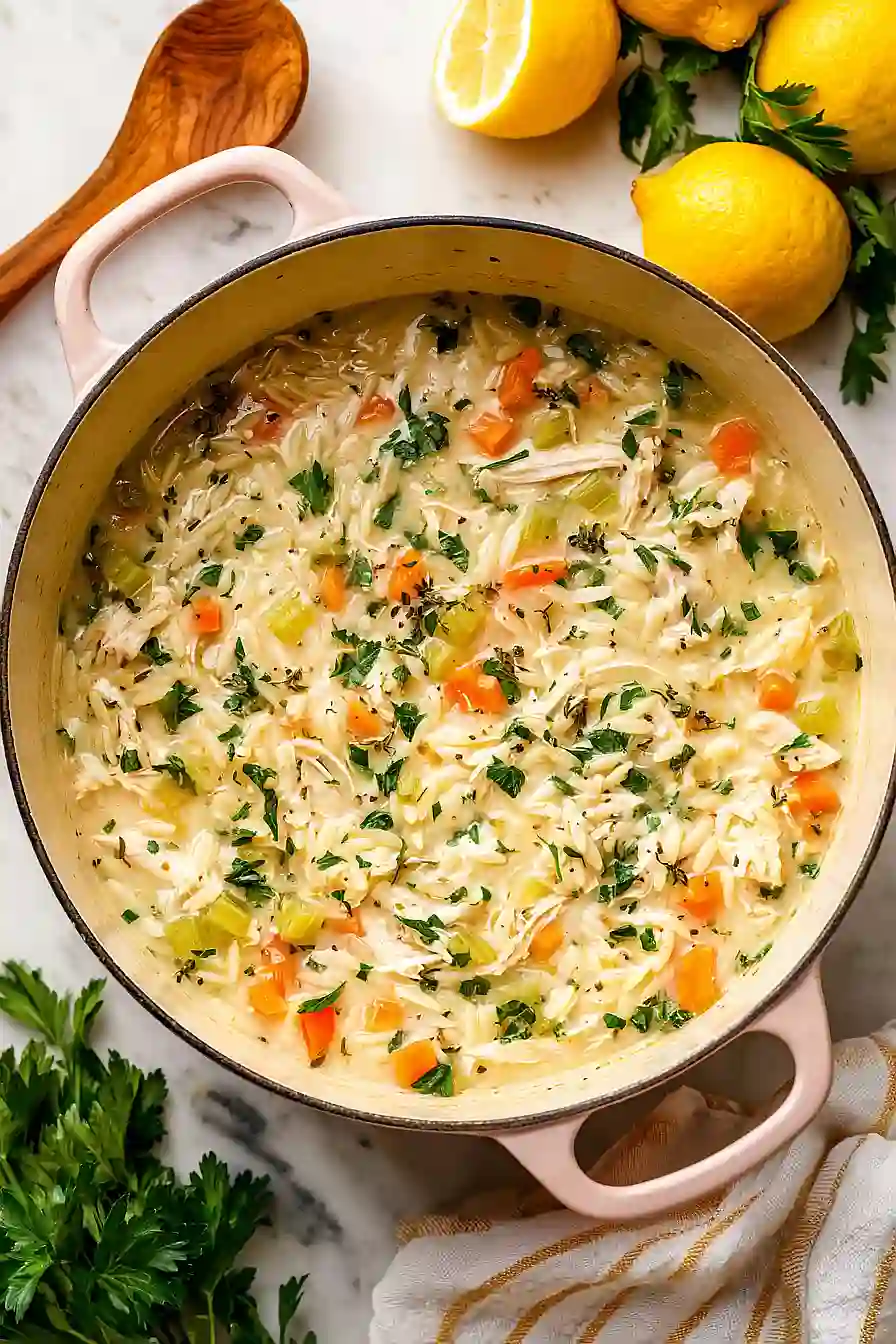 lemon chicken orzo soup