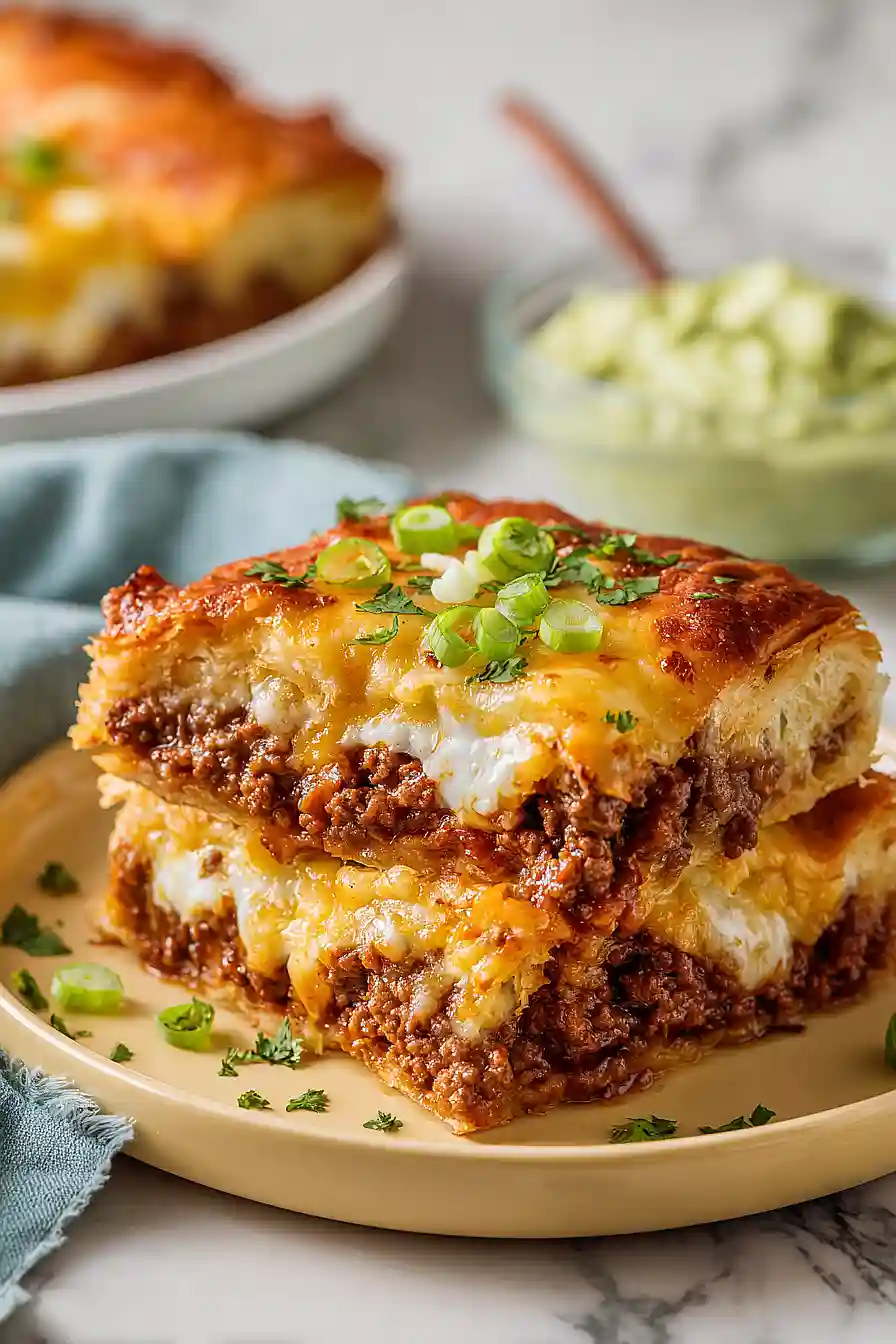 hamburger and crescent roll casserole