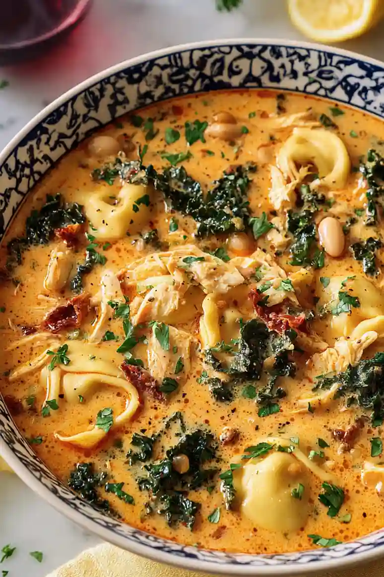 Marry Me Chicken Tortellini Soup