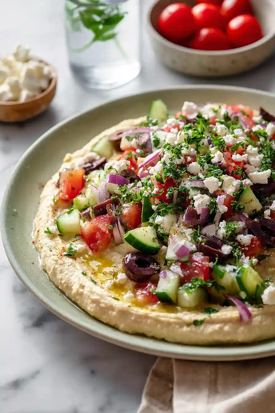 greek salad hummus dip