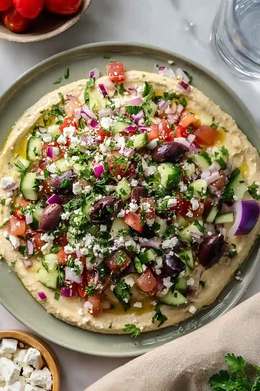 greek salad hummus dip