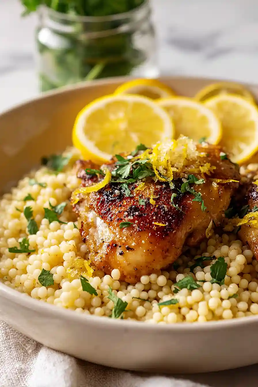 lemon chicken and couscous