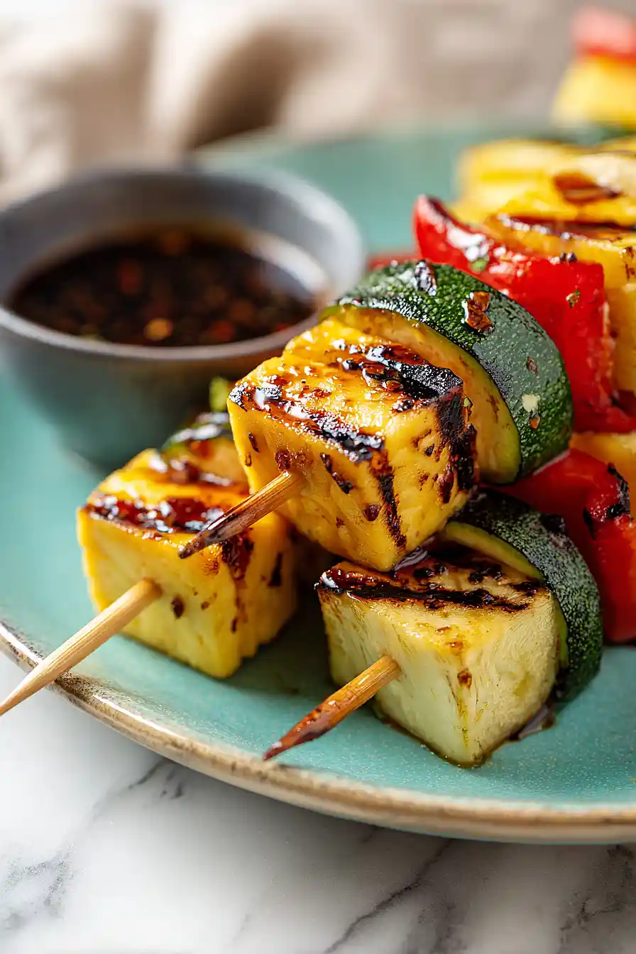 grilled pineapple tofu skewers