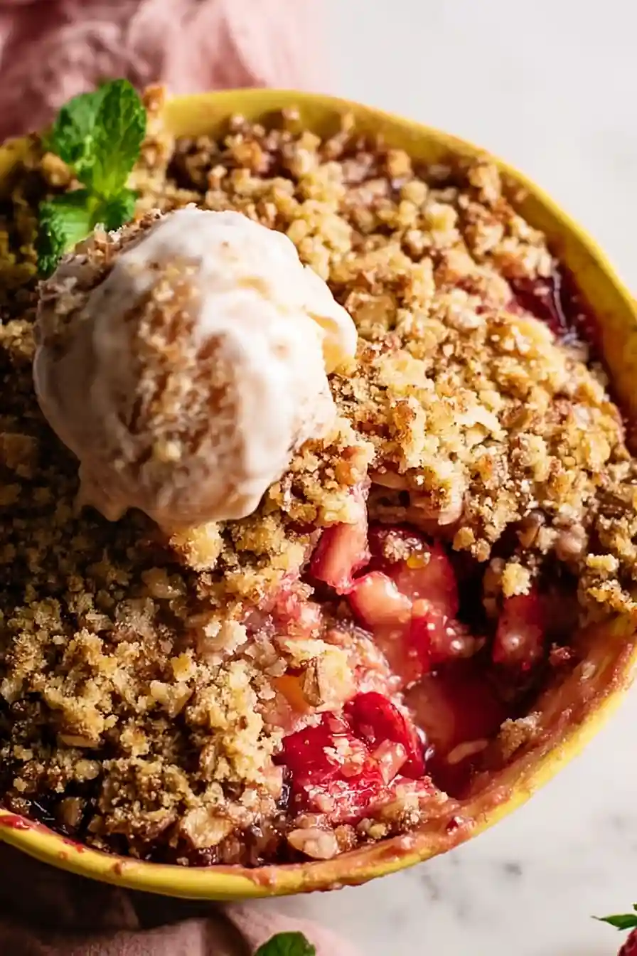 paleo rhubarb crisp
