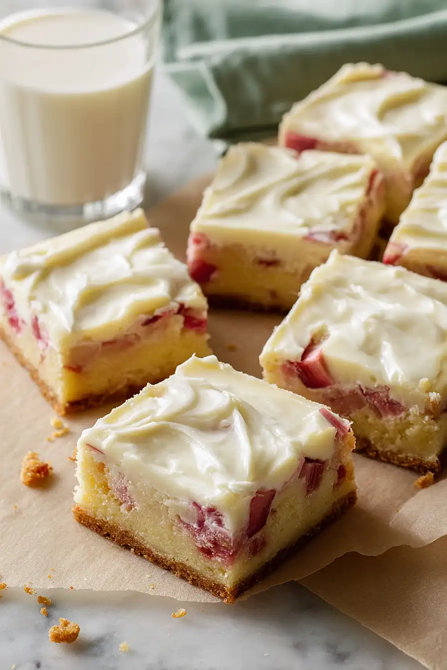 rhubarb custard bars