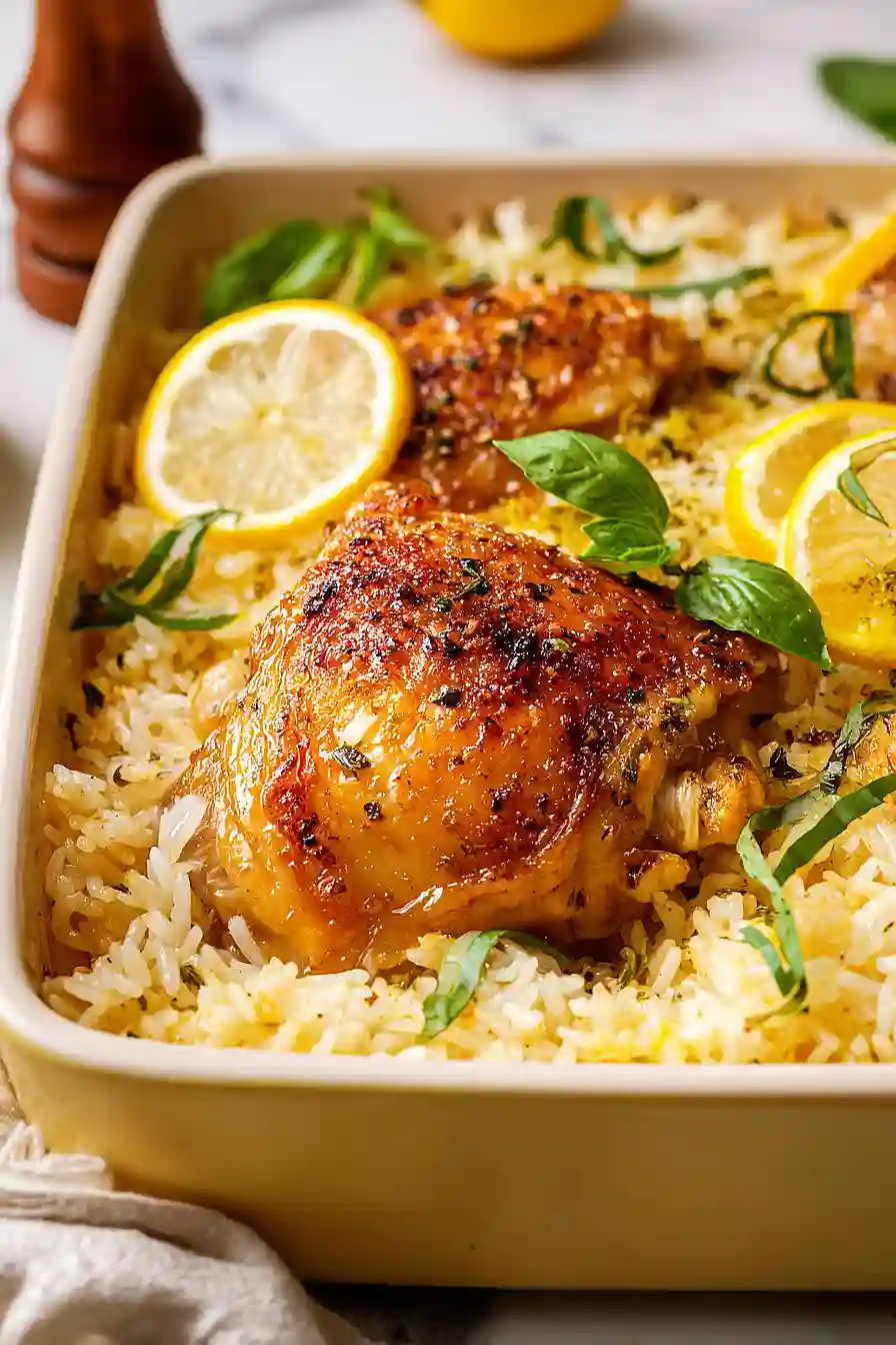 lemon chicken and rice casserole