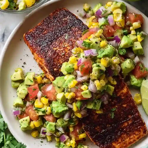 grilled salmon with avocado salsa