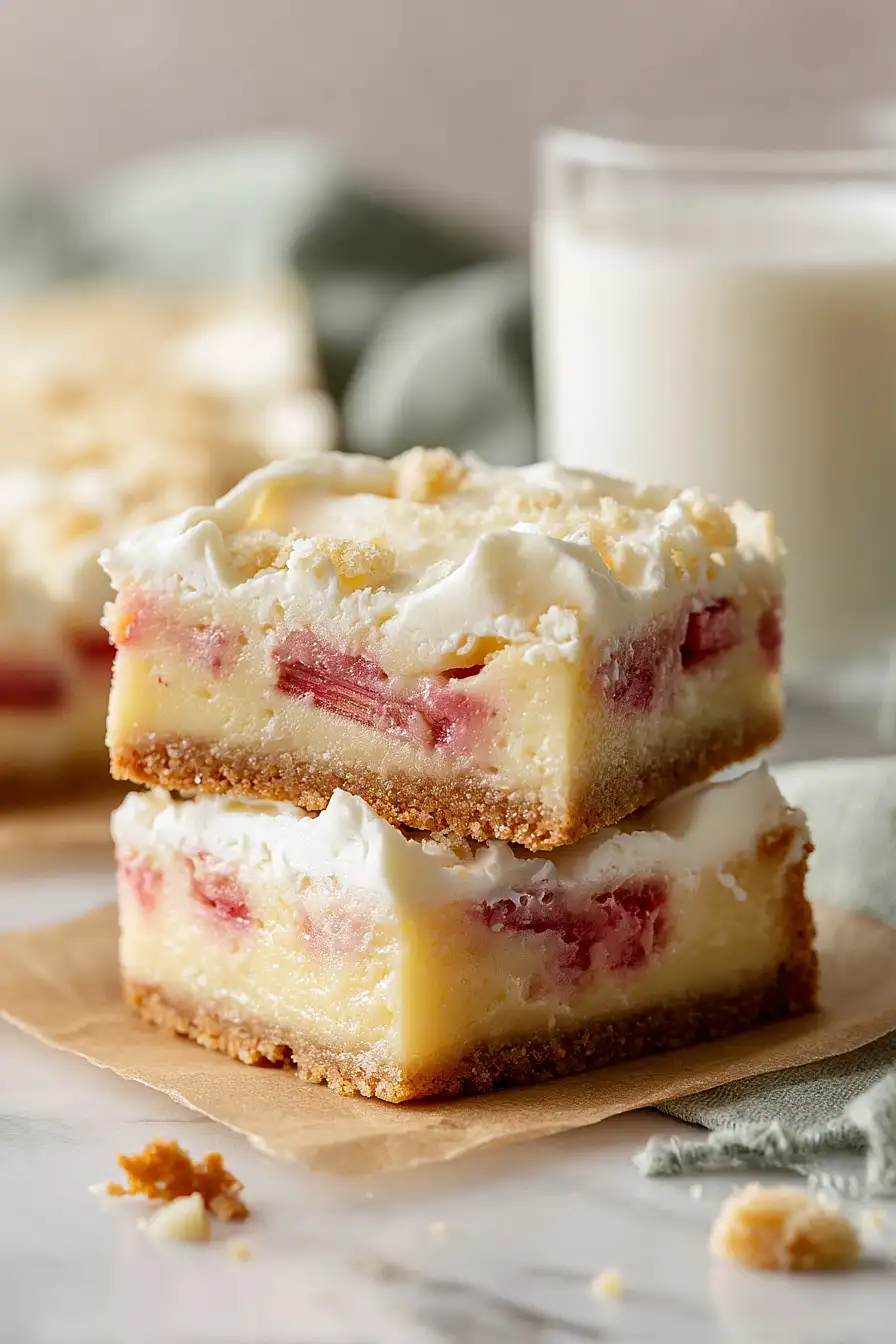 rhubarb custard bars