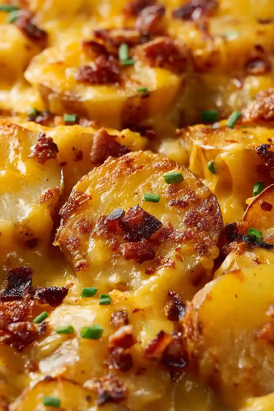 cheesy grilled potatoes with bacon
