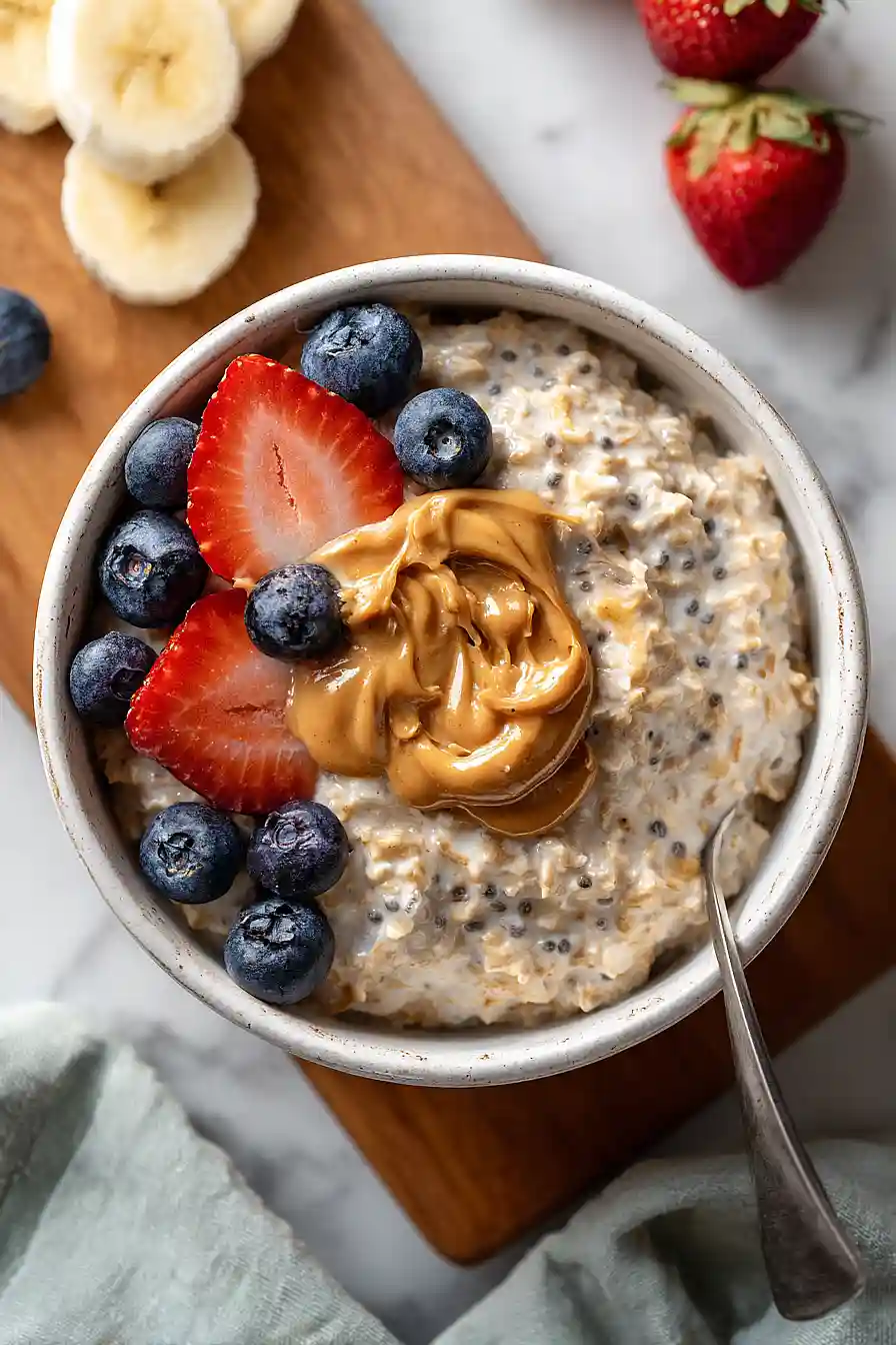 High Protein Cottage Cheese Overnight Oats