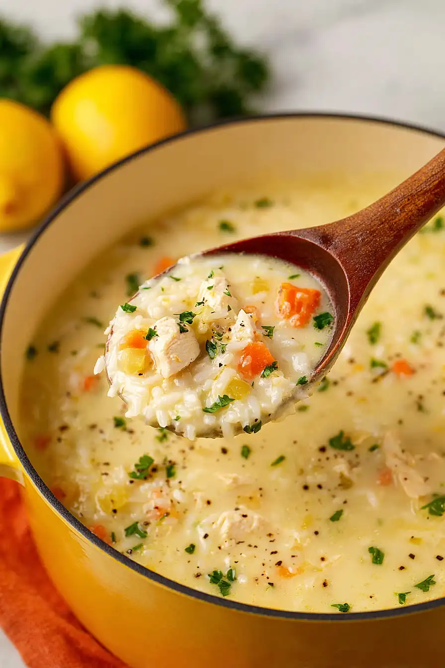 lemon chicken and rice soup