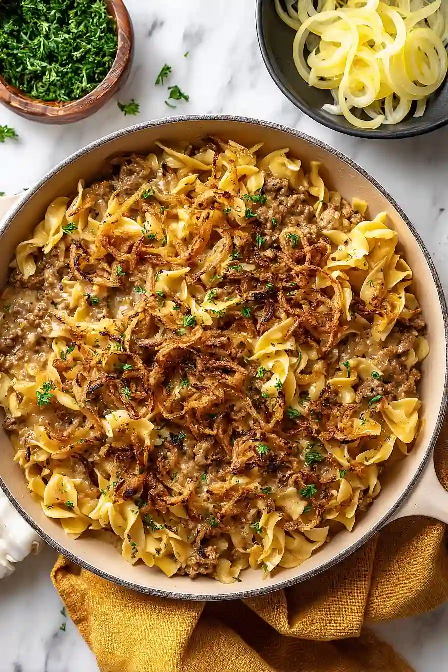 french onion hamburger casserole