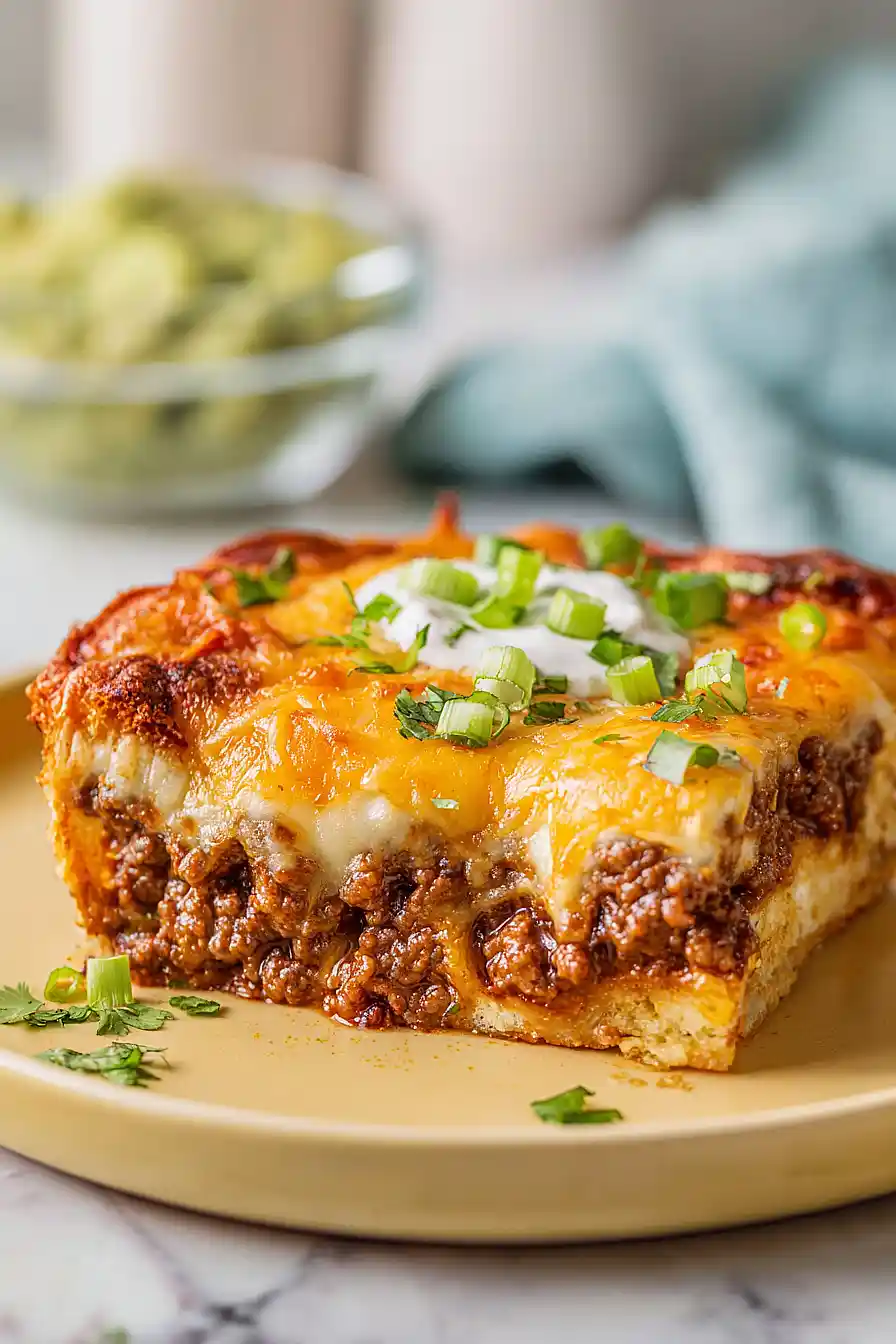 hamburger and crescent roll casserole