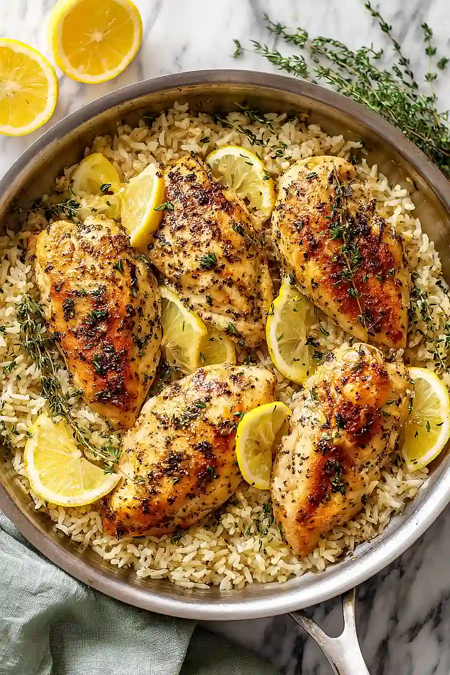 lemon herb chicken and rice