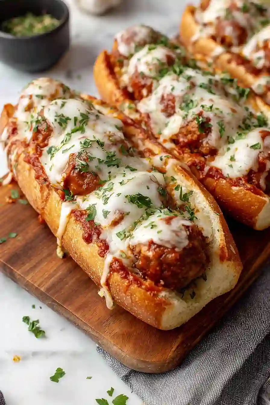 garlic bread meatball subs