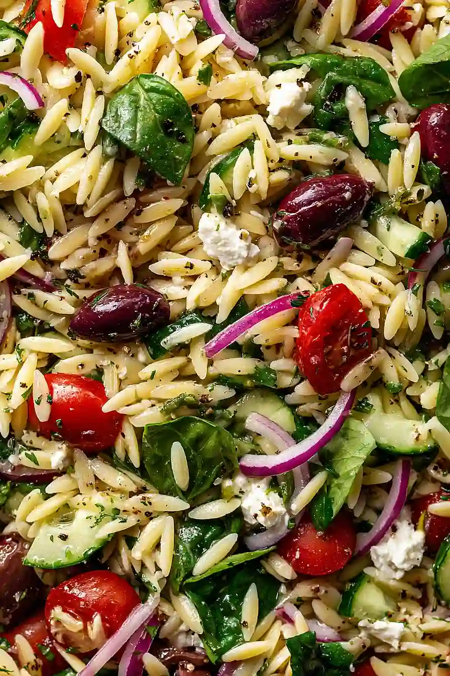 Mediterranean Orzo Salad With Feta