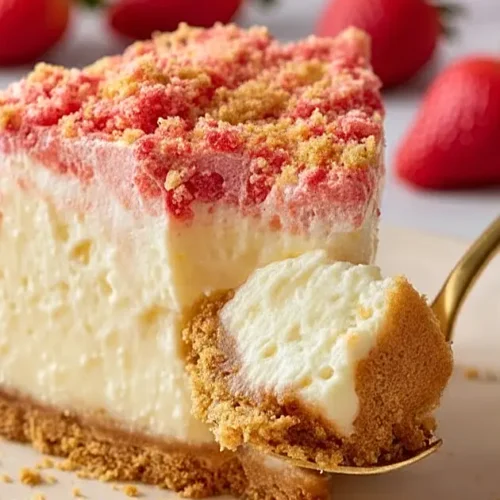 strawberry crunch cheesecake