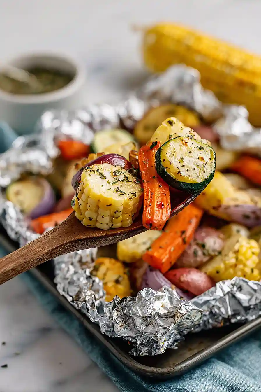 grilled vegetables foil packets