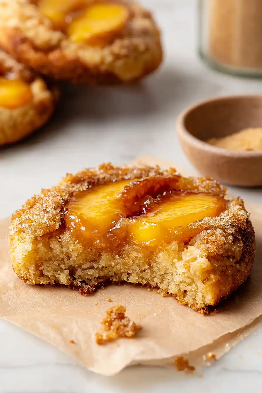 peach upside down cookies