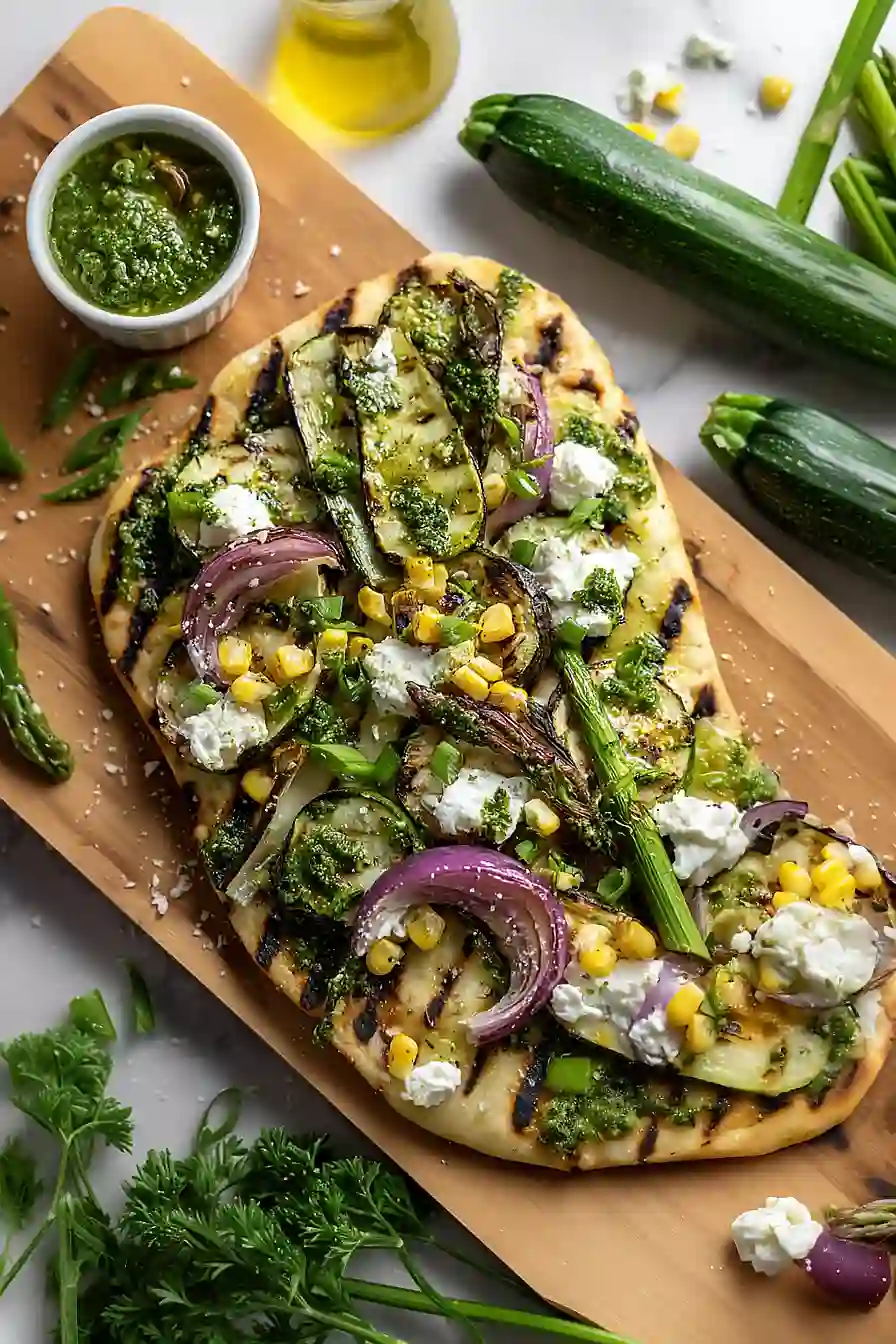 grilled vegetable flatbread