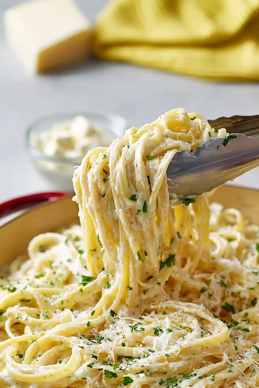 Cottage Cheese Alfredo Pasta