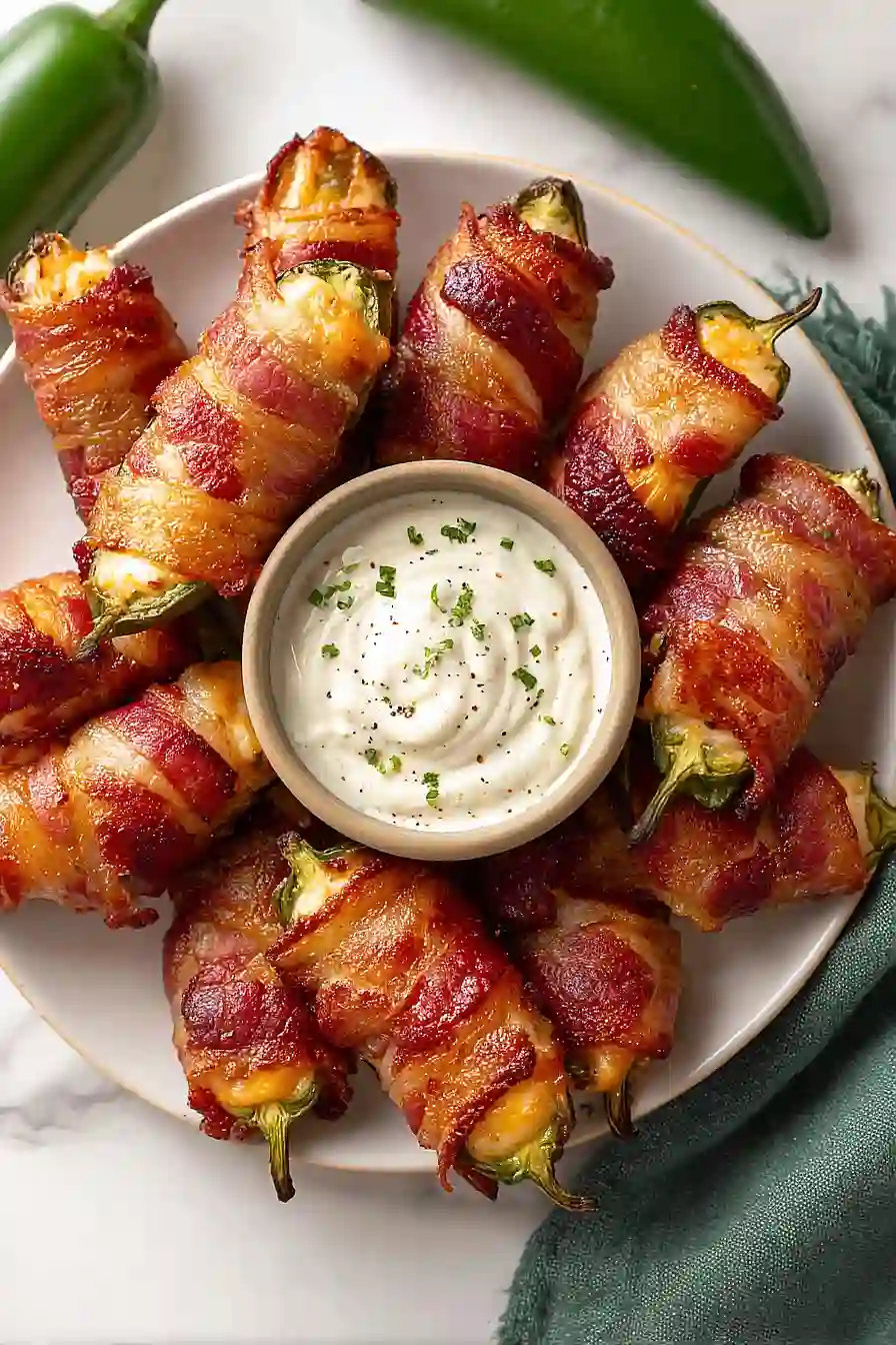 air fryer bacon wrapped jalapeño poppers